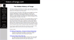 Desktop Screenshot of history-of-tango.com
